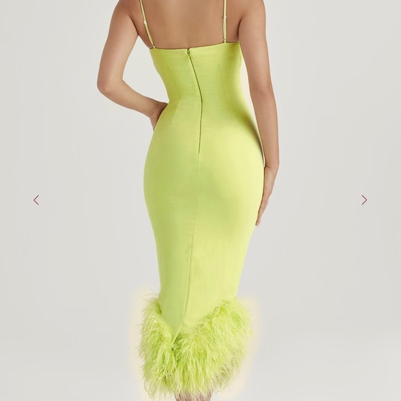 House of CB ALESSIA LIME MIDI DRESS - Picture 3 of 3